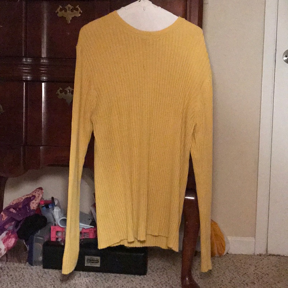 Bright yellow sweater